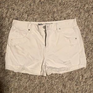 White Jean shorts